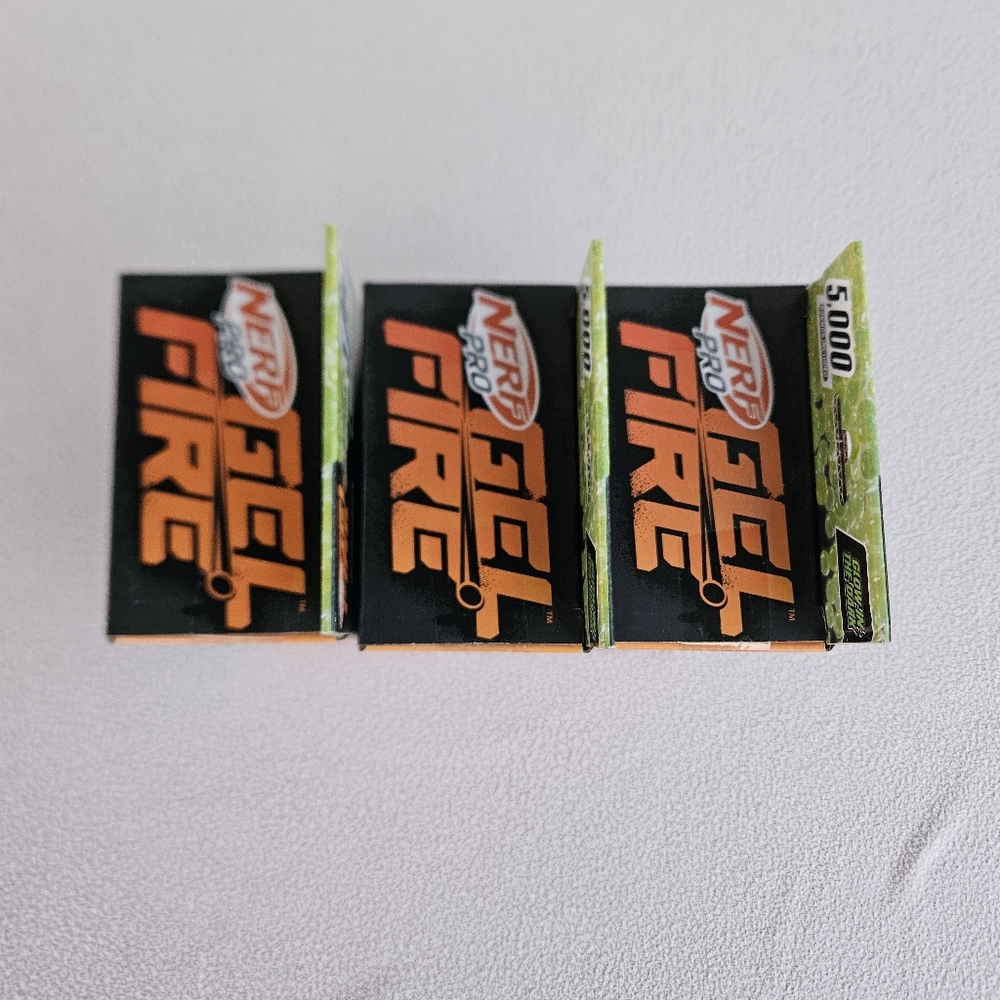 Nerf Pro Gel Fire Nightfall Hopper Hasbro 5,000 Rounds x 3 Pack Glow in Dark - Picture 5 of 6